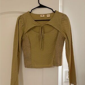 Levi’s Pink and Green Plaid Women's Top